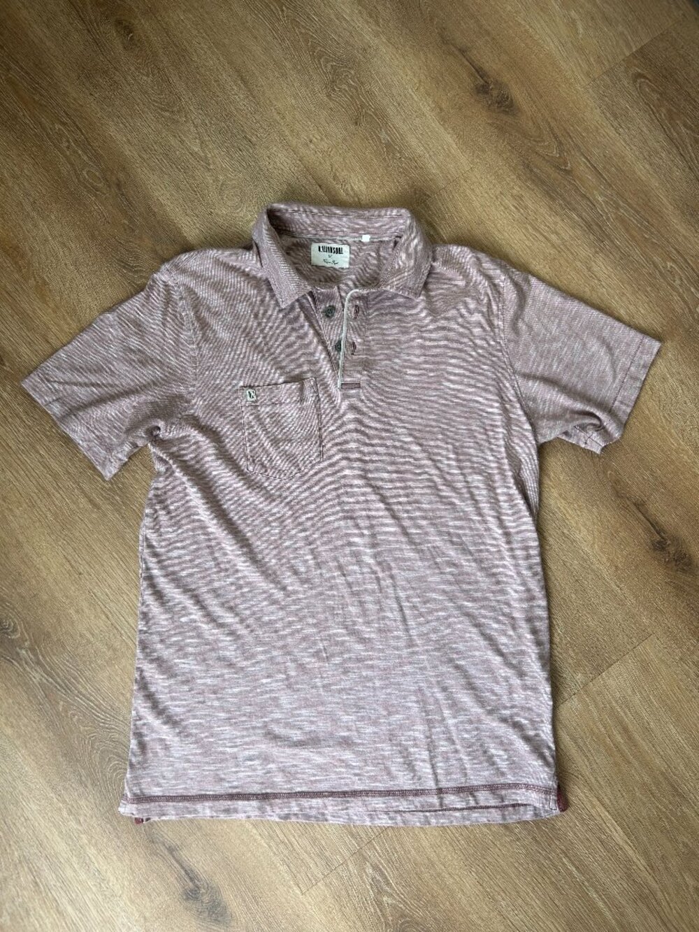 Linksoul Tempus Fugit Men's Polo Medium Light Burgundy Golf Casual